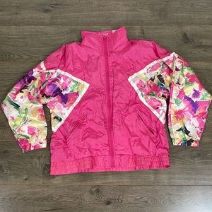 Pierre Cardin Vintage Track Jacket Pink Floral Size M